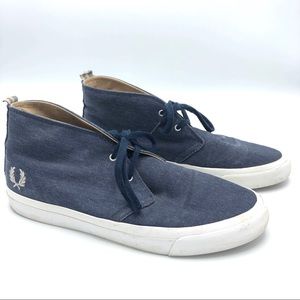 Fred Perry Chukka Sneakers - Blue Canvas